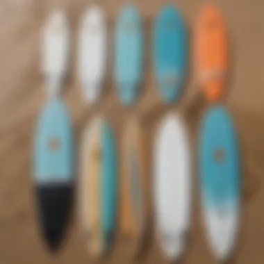 An infographic comparing the features of different skimboard brands, aiding in purchase decisions.