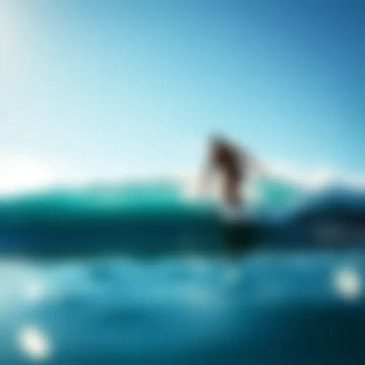 An artistic interpretation of surfing that embodies the spirit of the sea goddess