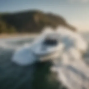 Bayliner surf boat performing on the waves with surfers enjoying the ride