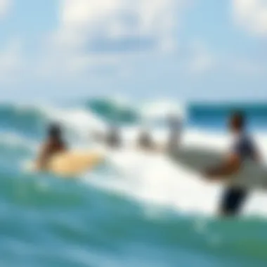 Kaanapali: Community and Waves Unite Group of surfers enjoying the waves at Kaanapali