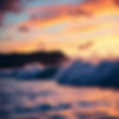 Lahaina: A Surfing Paradise at Dusk Stunning sunset over the waves at Lahaina
