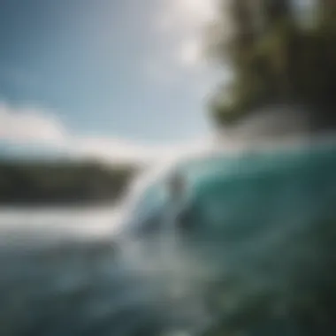 A surfer catching a wave in Costa Rica