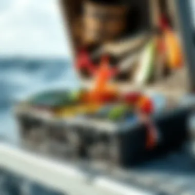 Tackle box with various fishing lures