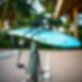 Efficient Bike Surf Rack Design Sleek bike surf rack mounted on a bicycle