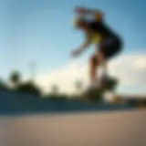 Iconic skateboarding trick performed by a brigade member