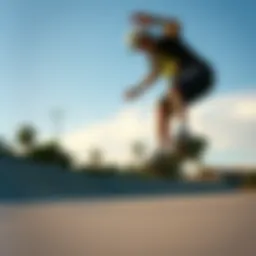 Iconic skateboarding trick performed by a brigade member