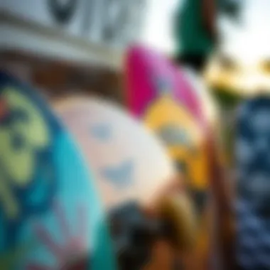 Creative Innovations Close-up of unique skateboard designs inspired by the brigade