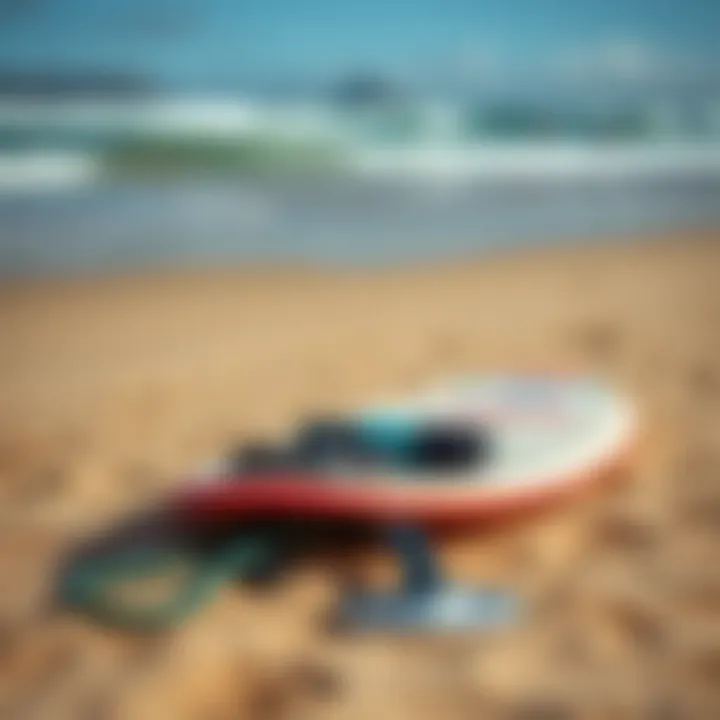 Essential Gear for Boogie Boarding Boogie board gear essentials laid out on the beach