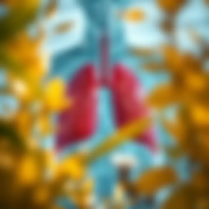 Illustration of lung expansion exercises for athletes