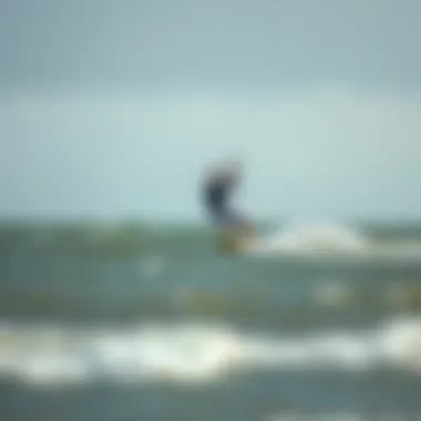Kiteboarder using Cabrinha Switchblade 12m in varied conditions