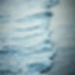 Tranquil ocean waves lapping at the shore