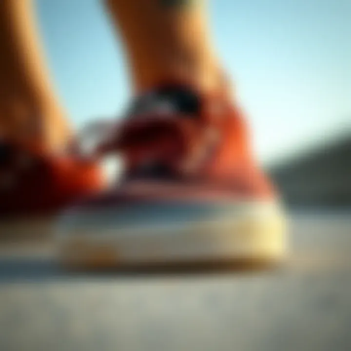 Key Features of Wide Skate Shoes Close-up of features on a skate shoe designed for comfort and support.