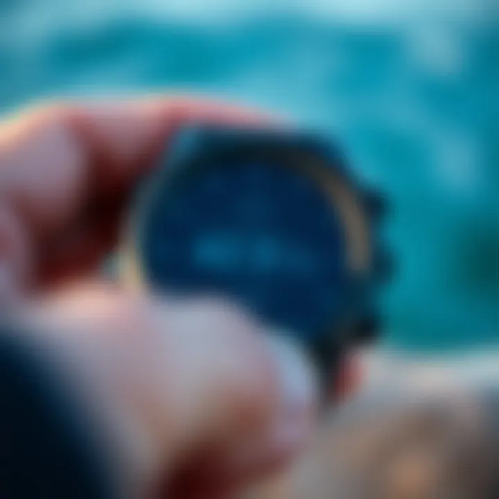 User Interface of Garmin Smart Watches Close-up of Garmin smartwatch user interface