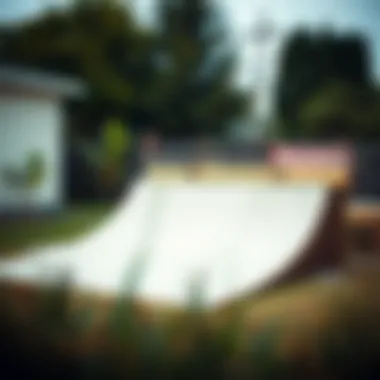 Completed Skateboard Ramp in Backyard Completed skateboard ramp in a backyard setting