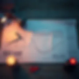 Top view of a skateboard ramp design blueprint