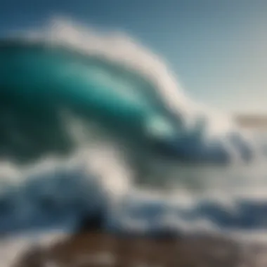 A breathtaking view of ocean waves crashing against the shore