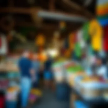 A vibrant local marketplace showcasing Costa Rican culture