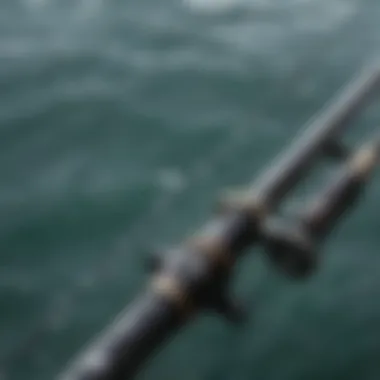 Close-up of the materials used in Daiwa FT Surf Spinning Rod