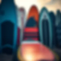 A selection of boogie boards showcasing various designs and colors