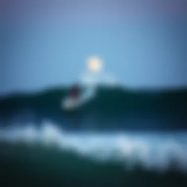 Surfing during new moon conditions
