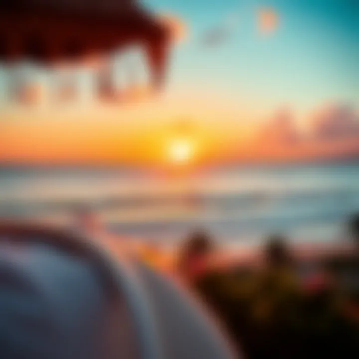 Breathtaking Sunset at Estero y Mar Stunning sunset view over Estero y Mar beach, perfect for surfers