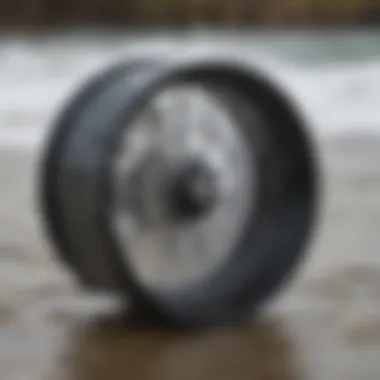 Close-up of durable material used in surfcasting waders