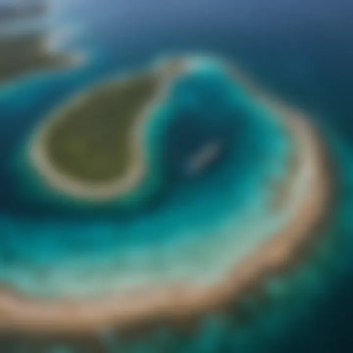 A stunning aerial view of the Great Barrier Reef