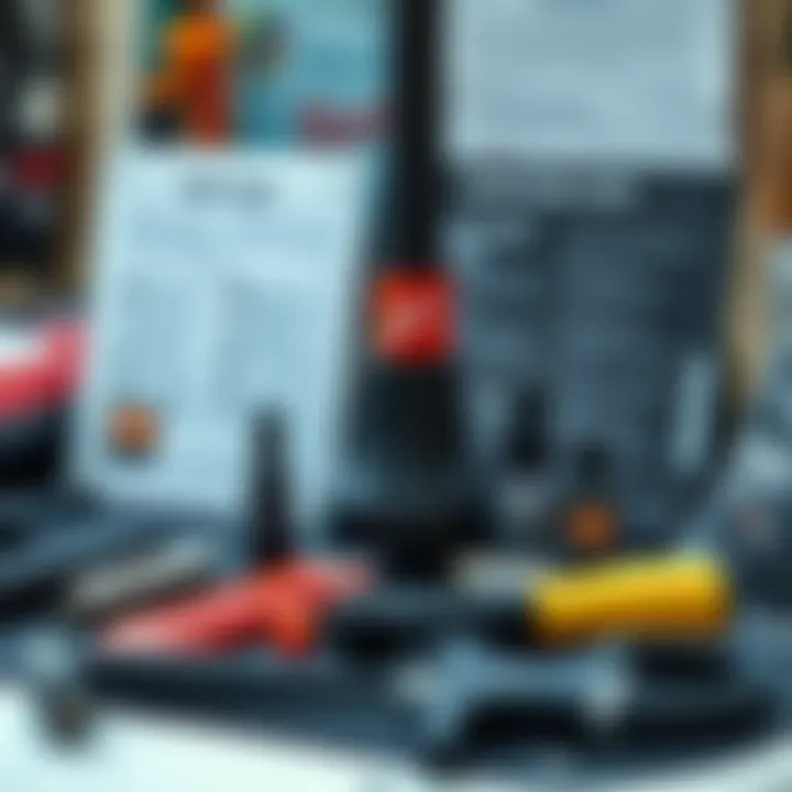 E-Foil Maintenance Guide Maintenance tips for e-foils displayed with tools and care guidelines