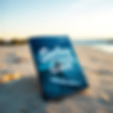 Surfing Fitness Guide Surfing workout plan book on a beach