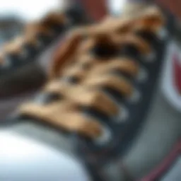 Close-up of durable skate shoe materials