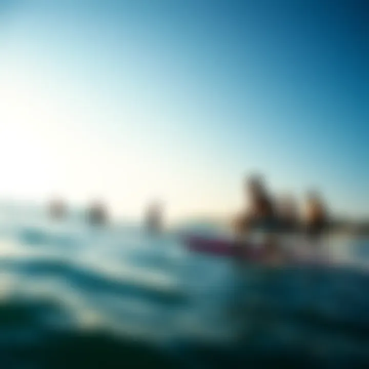 The Vibrant Culture of Hydrofoil Surfing: Community on the Water Group of surfers enjoying a hydrofoil surfing session