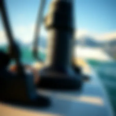 Essential Gear for Hydrofoil Surfing: A Close-Up Close-up of hydrofoil equipment and board setup