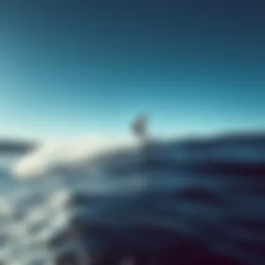 Gliding Above Water: The Thrill of Hydrofoil Surfing A hydrofoil surfer gliding above the water's surface