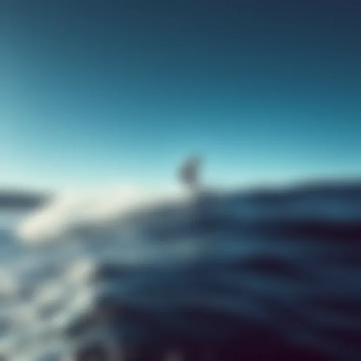 Gliding Above Water: The Thrill of Hydrofoil Surfing A hydrofoil surfer gliding above the water's surface