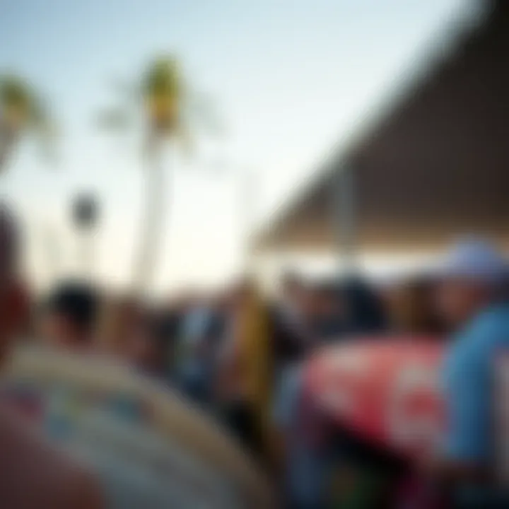 A vibrant community of longboarders gathered at a local event