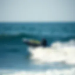 A sleek motorised water board gliding over the waves