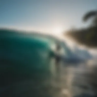 Stunning waves at a popular surf spot