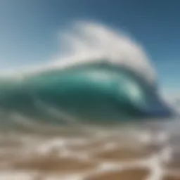 Majestic waves crashing on a pristine beach