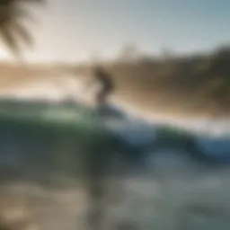 Surfer riding a wave at Playa Hermosa