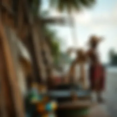 Local Artisans at Playa Venao Local artisans displaying their crafts, reflecting the vibrant culture surrounding Playa Venao.