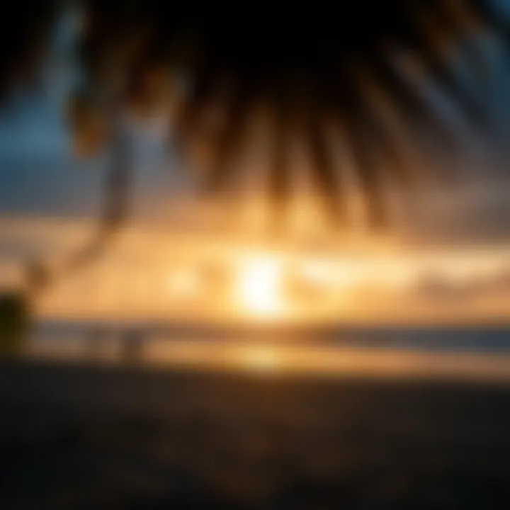 Sunset Over Playa Venao A breathtaking view of Playa Venao at sunset, showcasing its pristine beach and surfable waves.