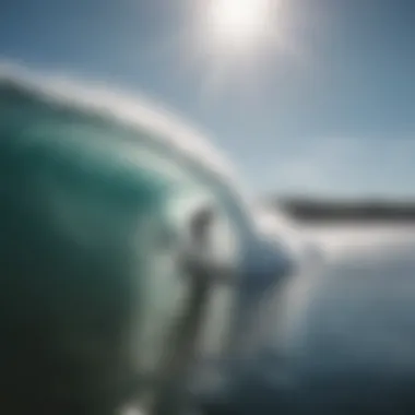 A surfer riding a wave at a famous East Coast surf spot