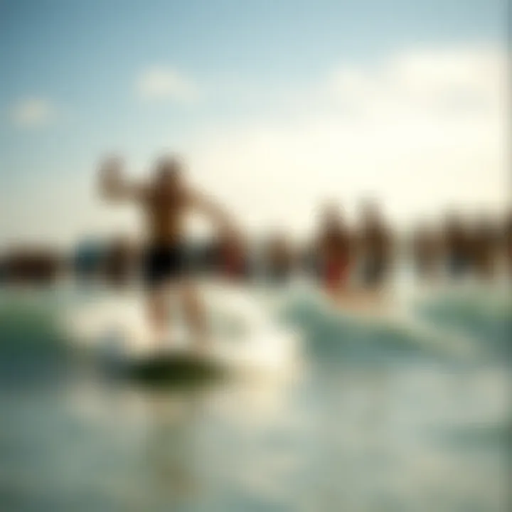 Celebrating Skimboarding Culture Vibrant skimboarding culture at a beach gathering