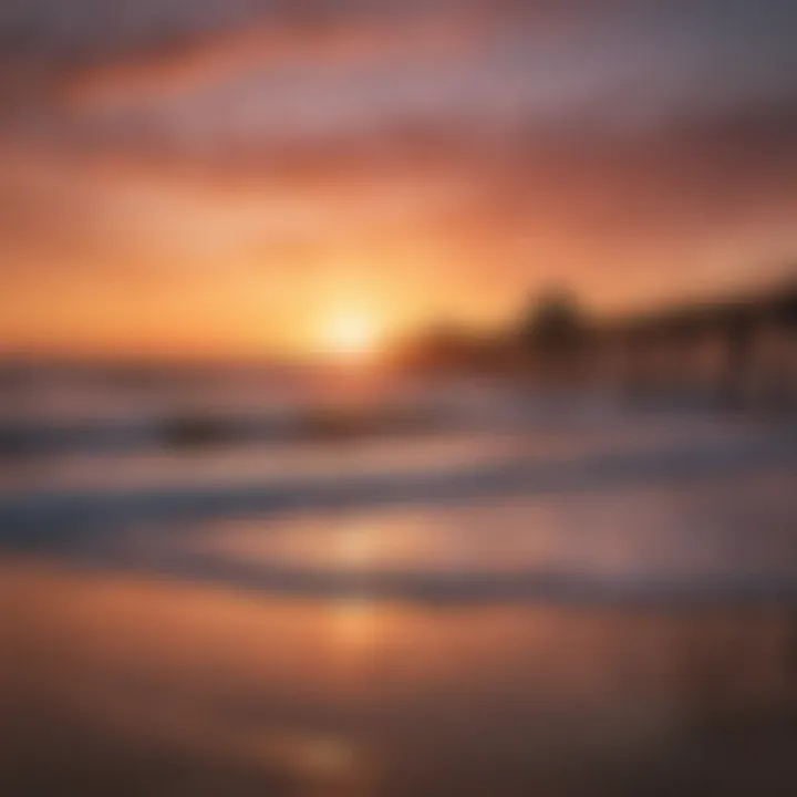 Stunning sunset view over Huntington Beach