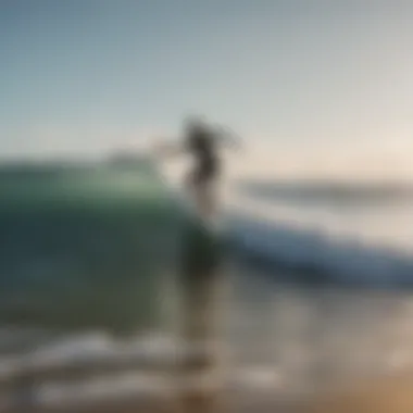 Surfer enjoying the waves at White Plains Beach