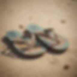 A vintage pair of flip flops showcasing their historical design.