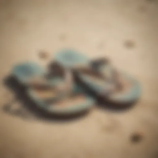 A vintage pair of flip flops showcasing their historical design.