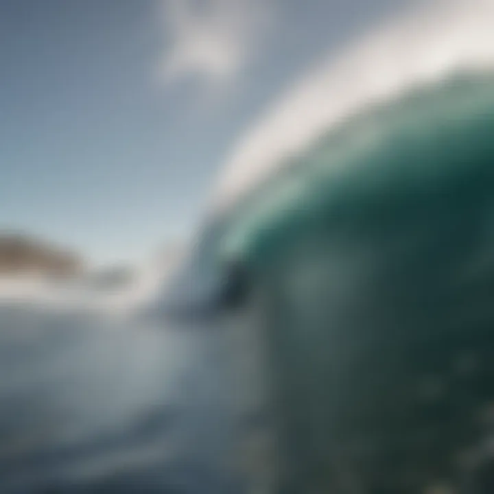 Experienced surfer riding a massive wave in Pichilemu.