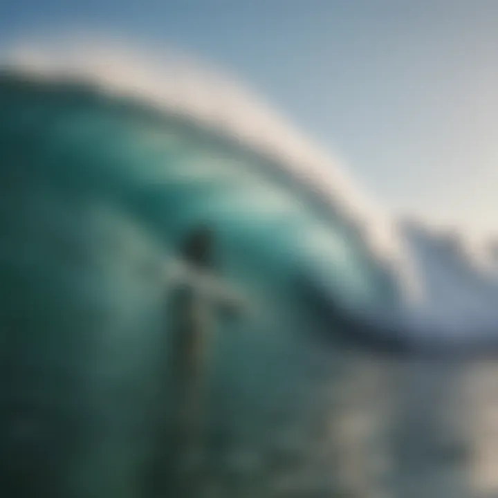 Surfer riding a wave at San Juan beach