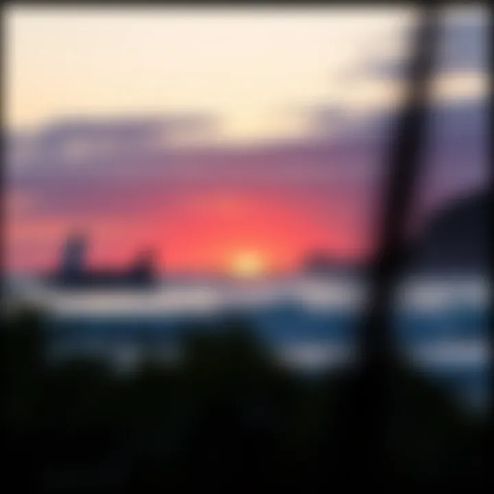 Serene Sunset Over Capitola A picturesque sunset over the ocean at Capitola, creating a serene atmosphere.